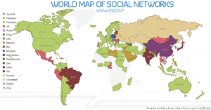 World Map of Social Network