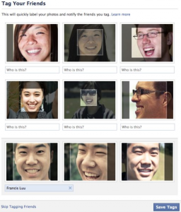 Facebook Foto Tagging