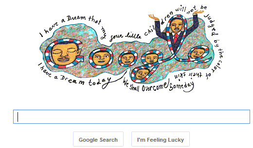 Martin Luther King Day - Google Doodle