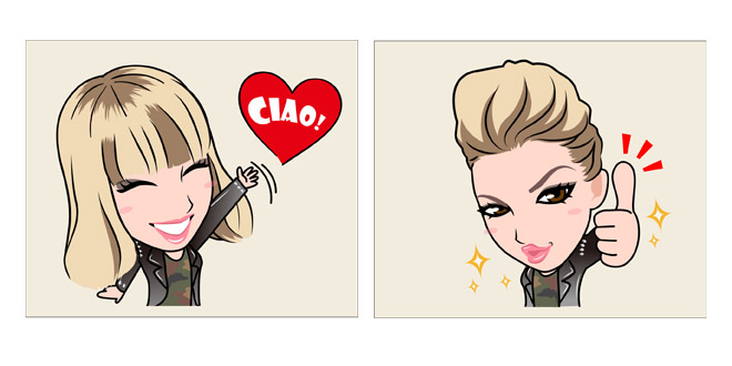 LINE-Emma Marrone -stickers