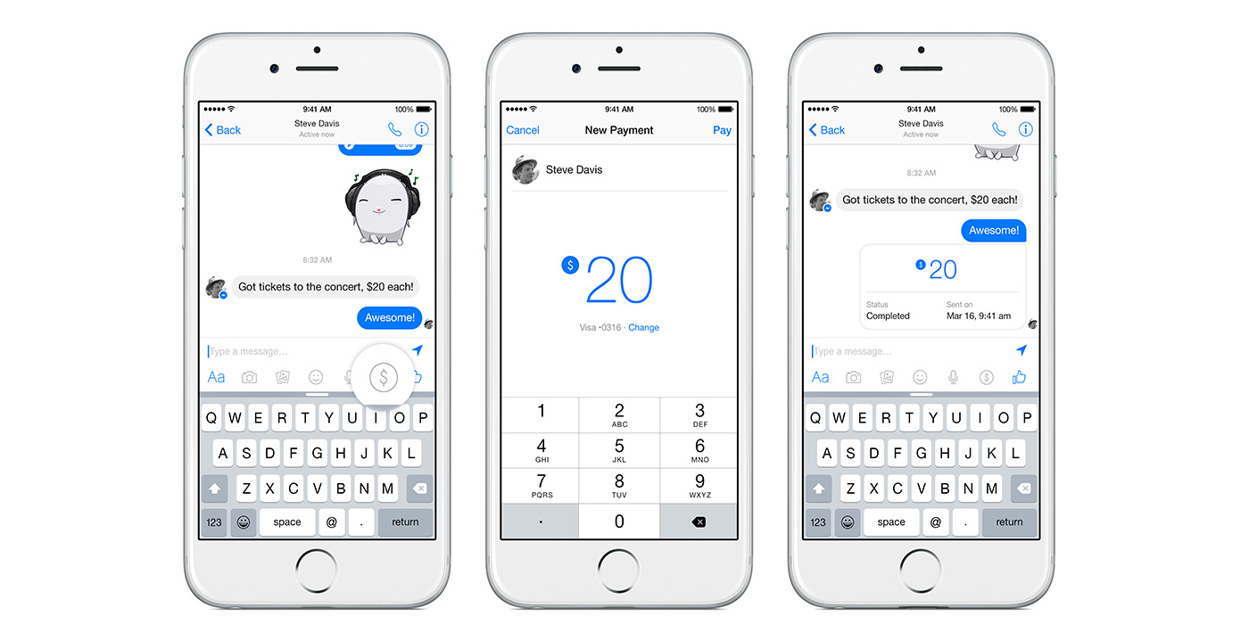 facebook-pagamenti messenger