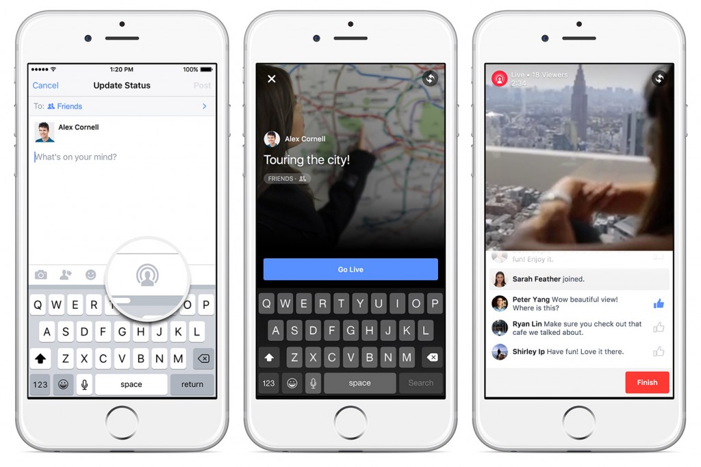 live video Facebook iOS Usa