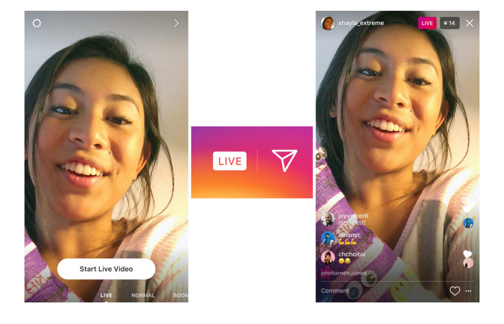 instagram live video immagini usa getta
