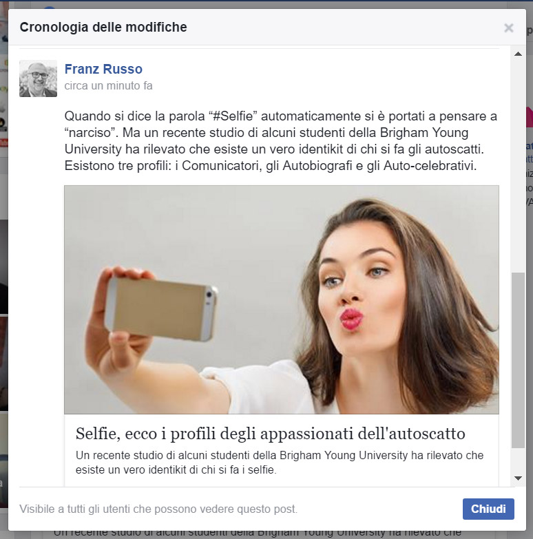 facebook modifica post