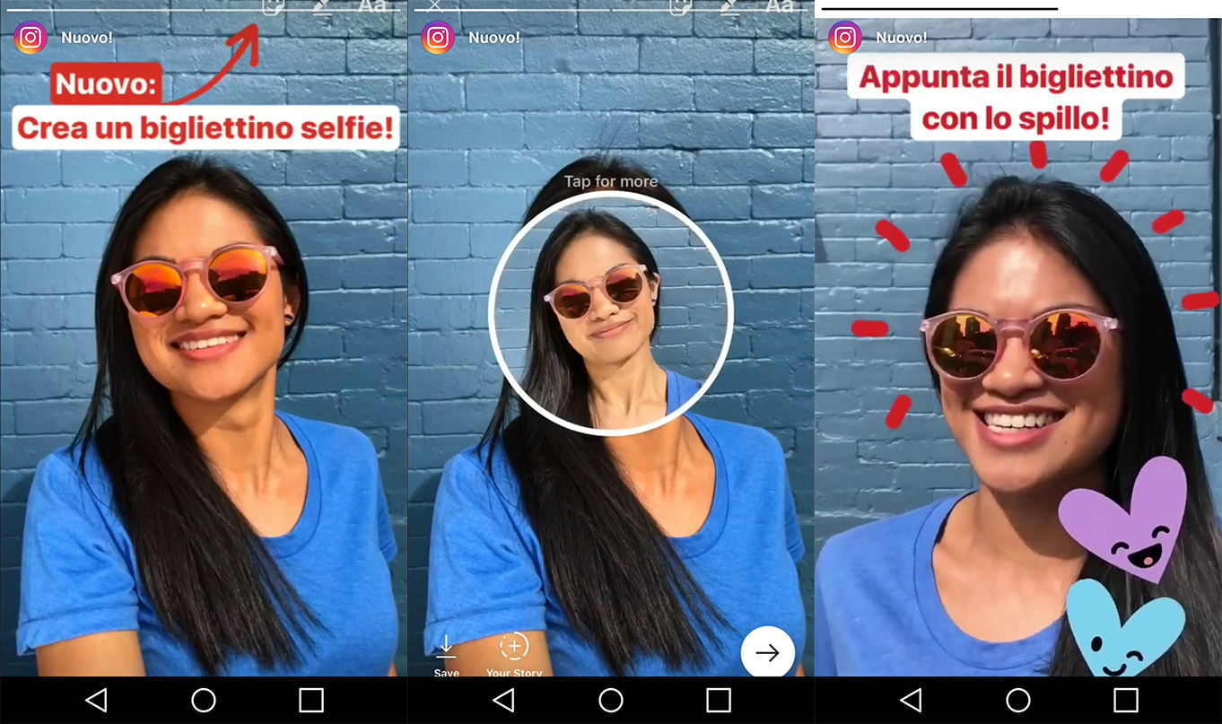 instagram stories selfie sticker gesosticker