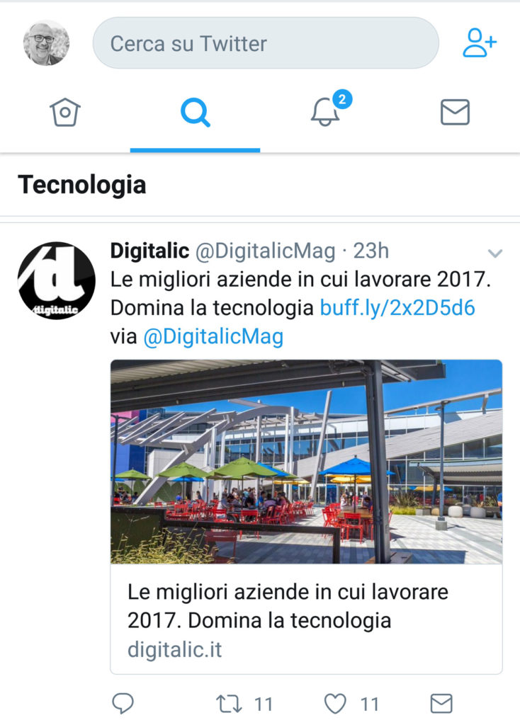 tab esplora tweet argomenti franzrusso.it 2017