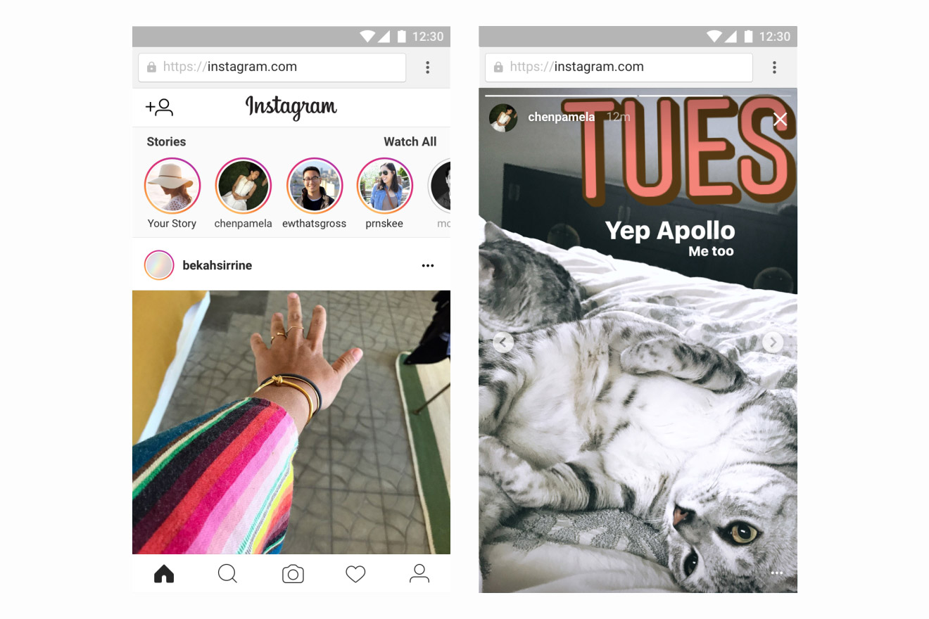 instagram stories web mobile desktop