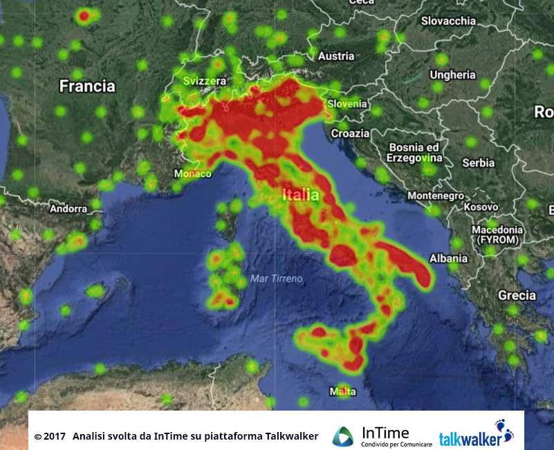mappa social-media fine 2017 capodanno 2018 italia