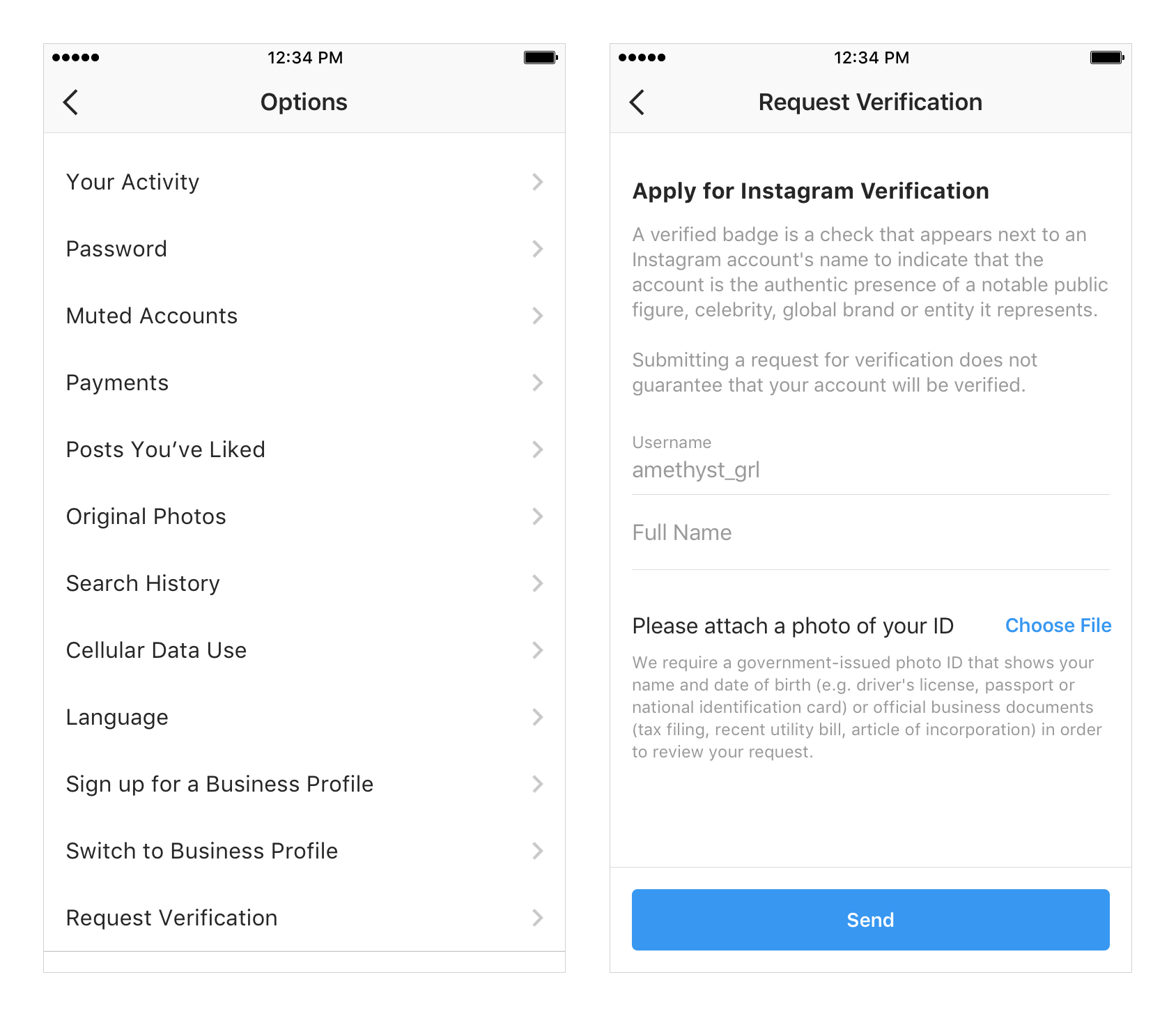 instagram verifica spunta blu
