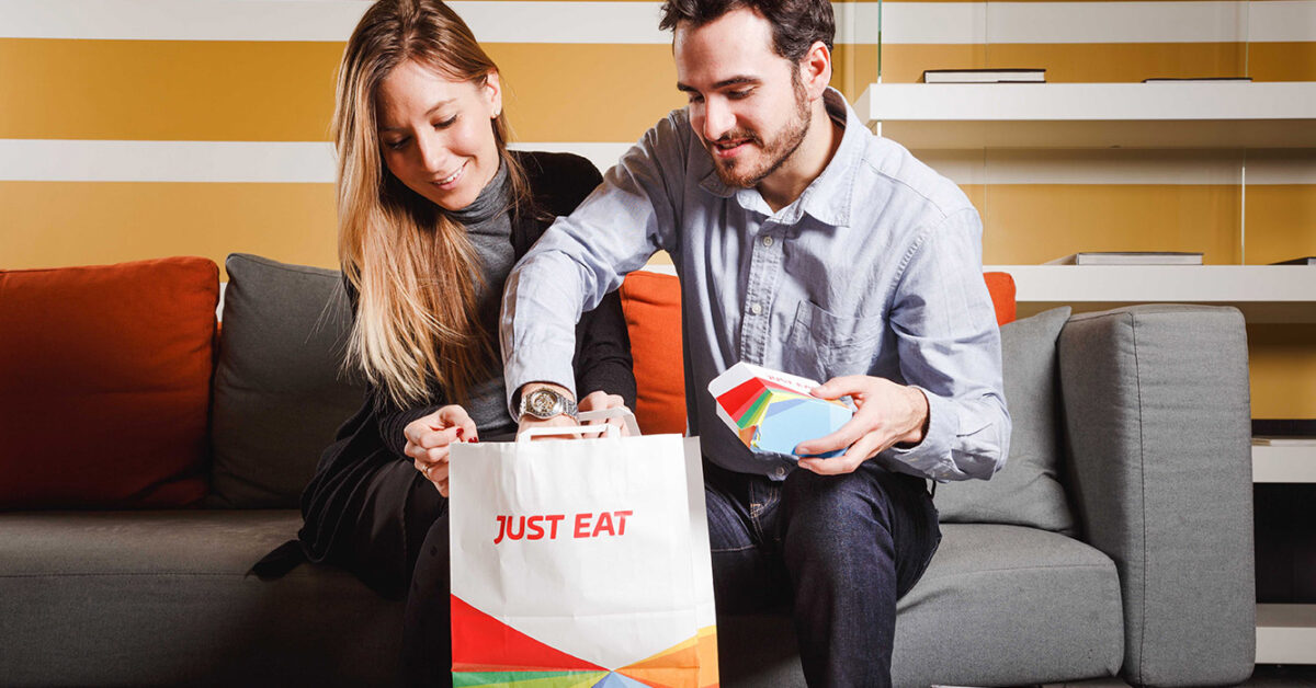 food delivering just eat