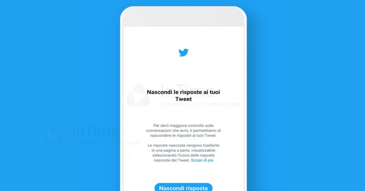 twitter nascondi risposta