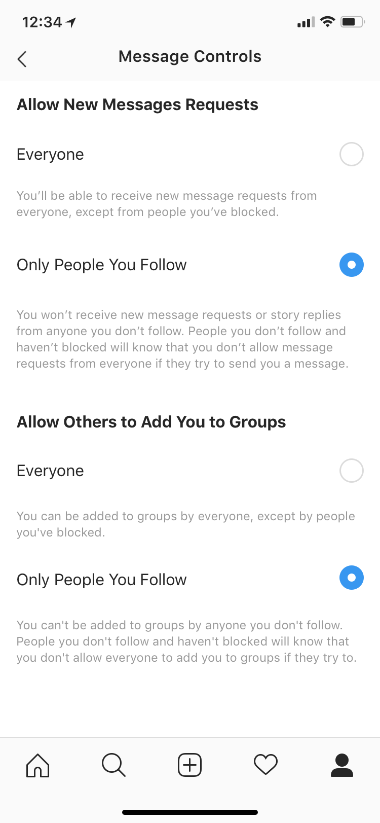 instagram controlli messaggi