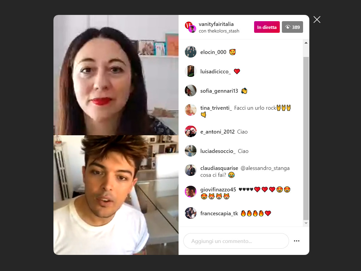 dirette instagram desktop riquadro