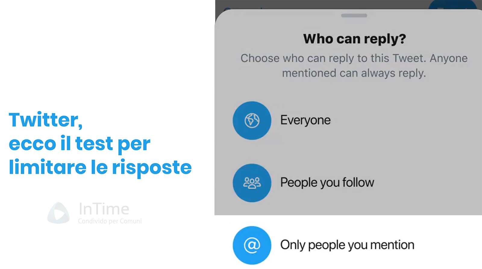 tweet risposte limitate twitter