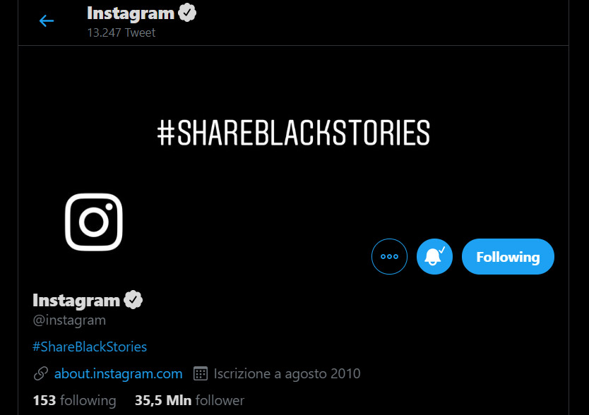 Instagram black lives matter