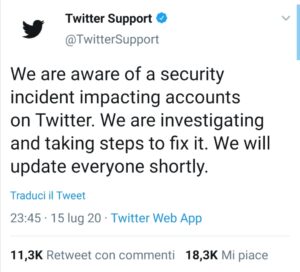 truffa bitcoin twitter