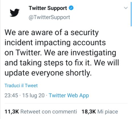 truffa bitcoin twitter