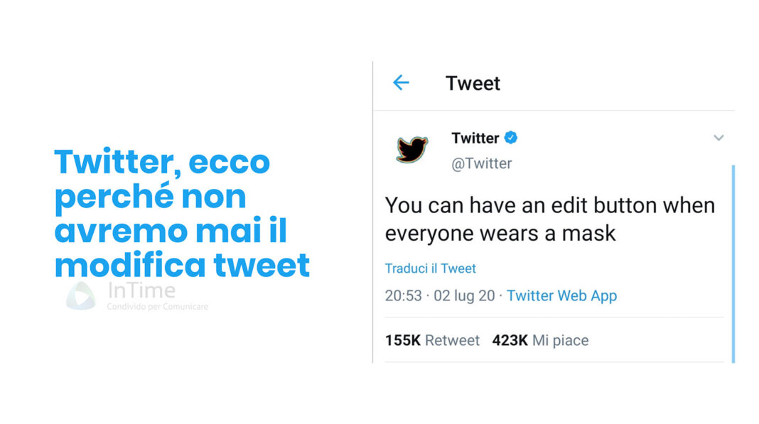Twitter, ecco perché il modifica tweet non arriverà mai
