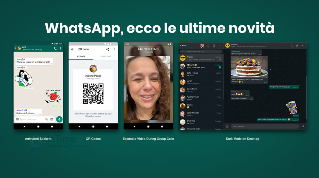 WhatsApp: ecco QR code, sticker animati e tema scuro per il web