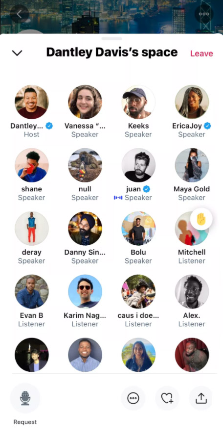 esempio spaces twitter