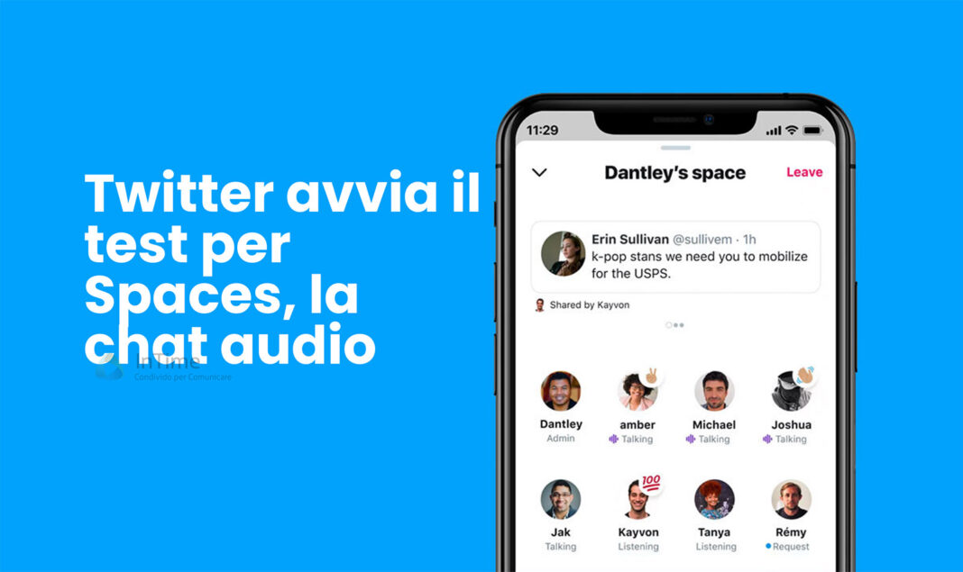 Si chiama Spaces, la chat audio di Twitter avviata in test