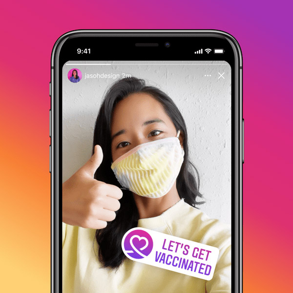 instagram vaccini stickers