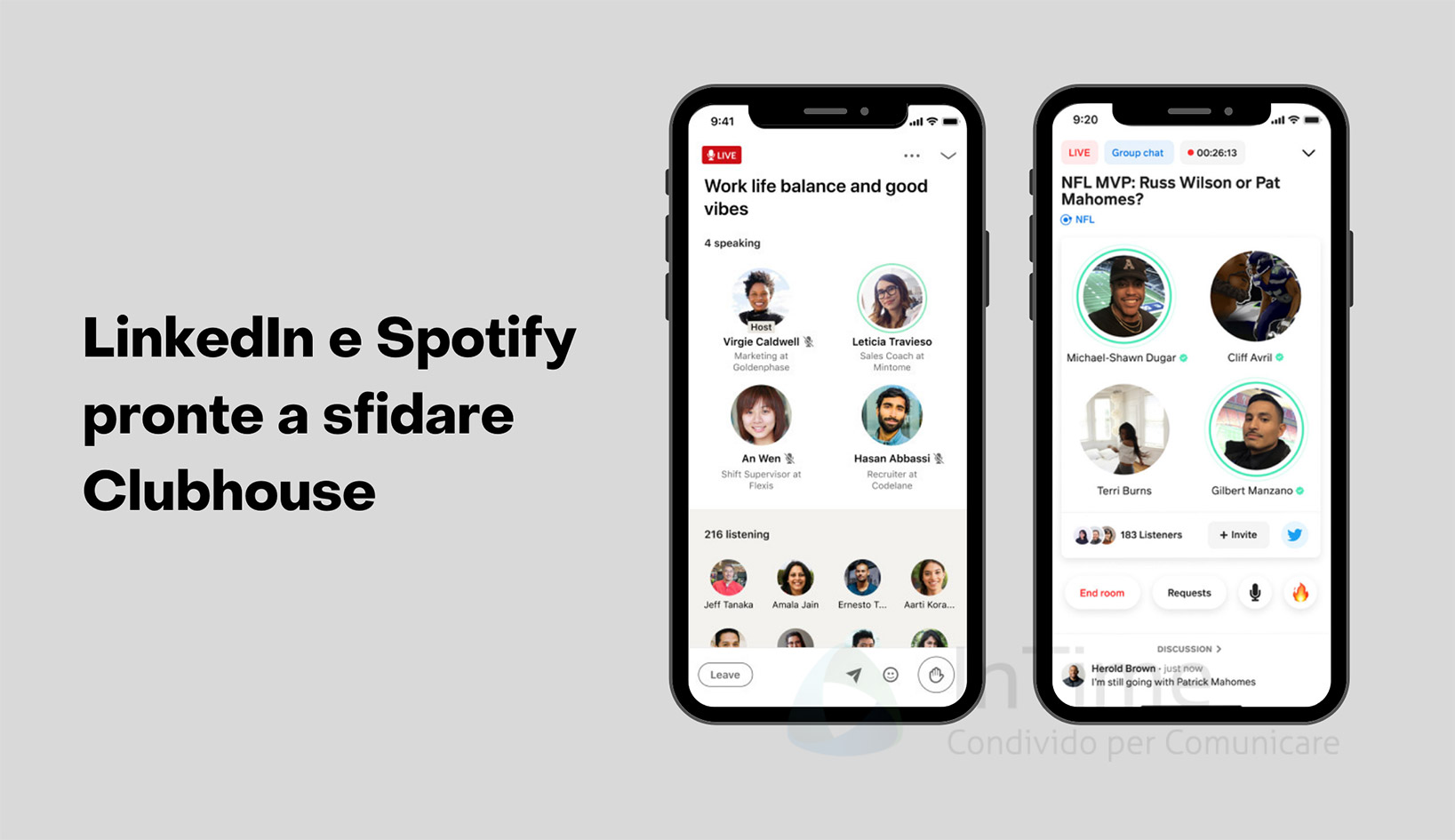 linkedin spotify chat audio clubhouse franzrusso