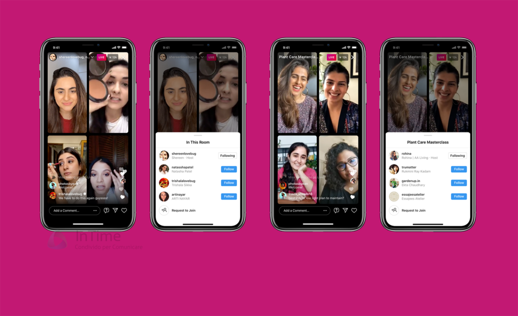 Instagram raddoppia, ecco le dirette fino a quattro persone