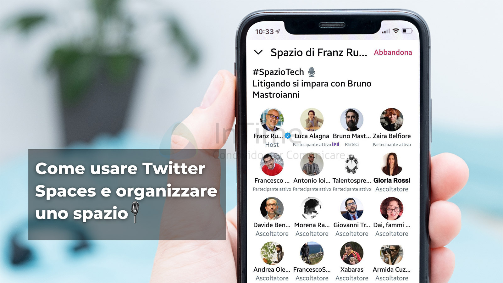 twitter spaces organizzare spazio