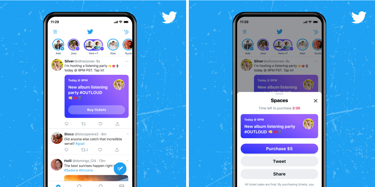 twitter spaces pagamenti