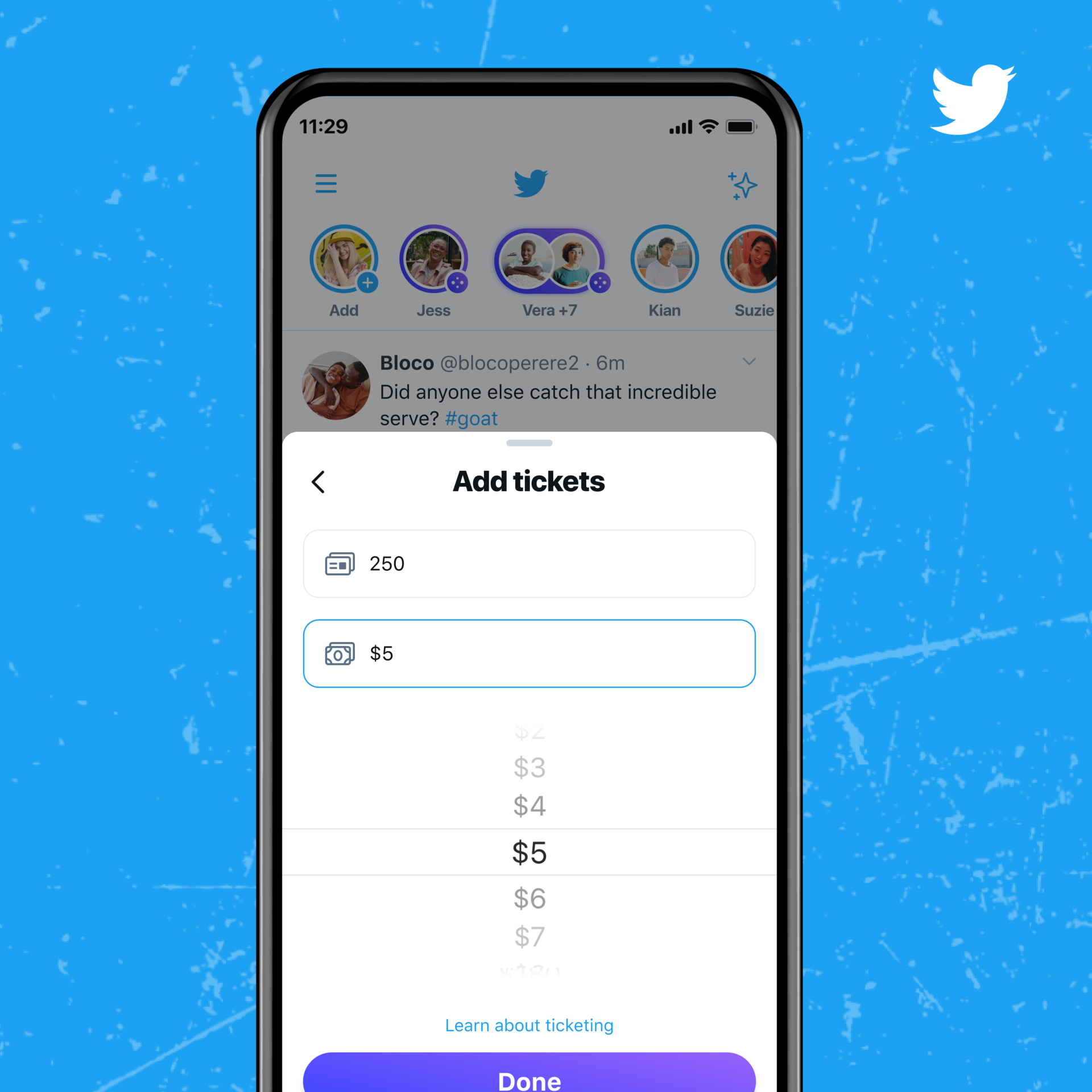 ticketes spaces twitter