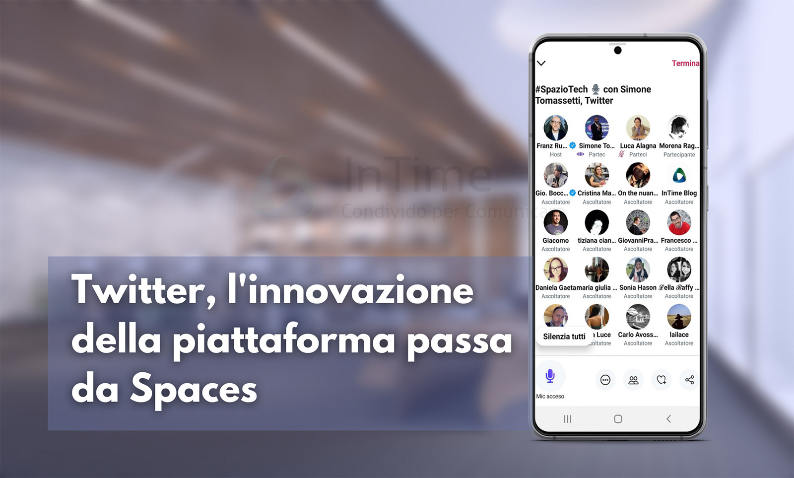 Twitter innovazione piattaforma Spaces tomassetti spaziotech franzrusso
