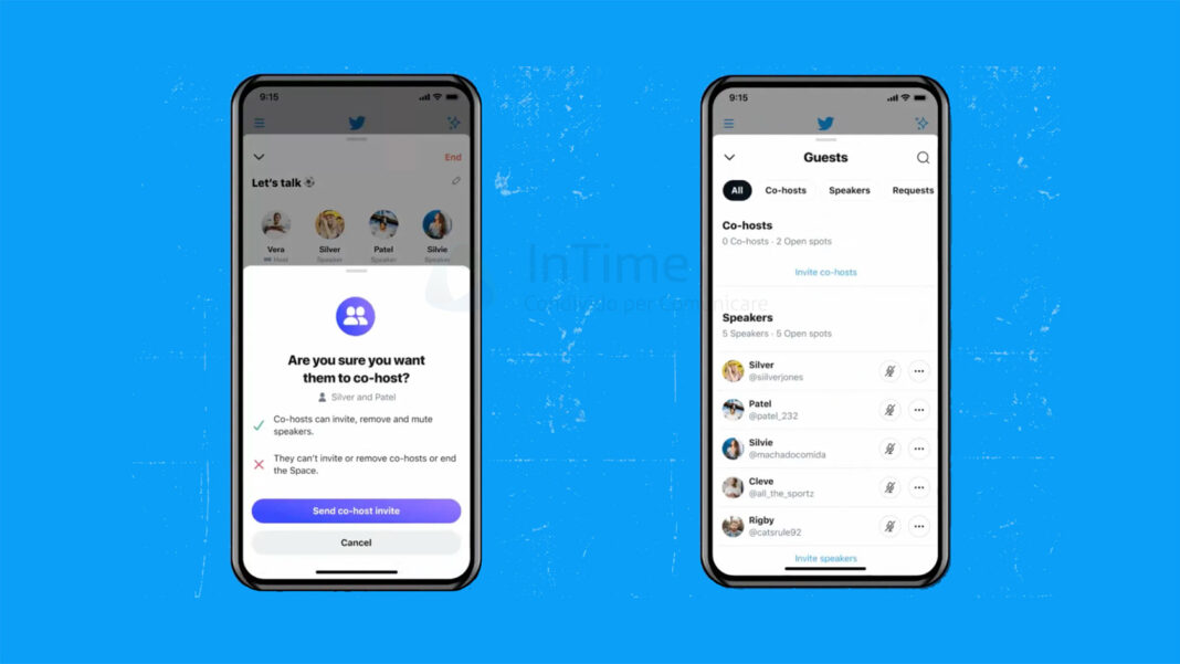 Twitter Spaces, ecco i co-host per aiutare la moderazione
