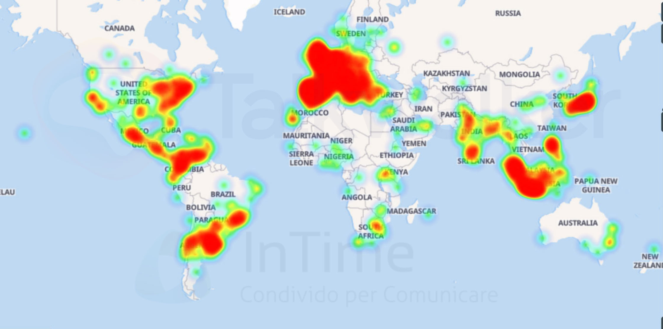 Mappa di calore social media GrazieVale
