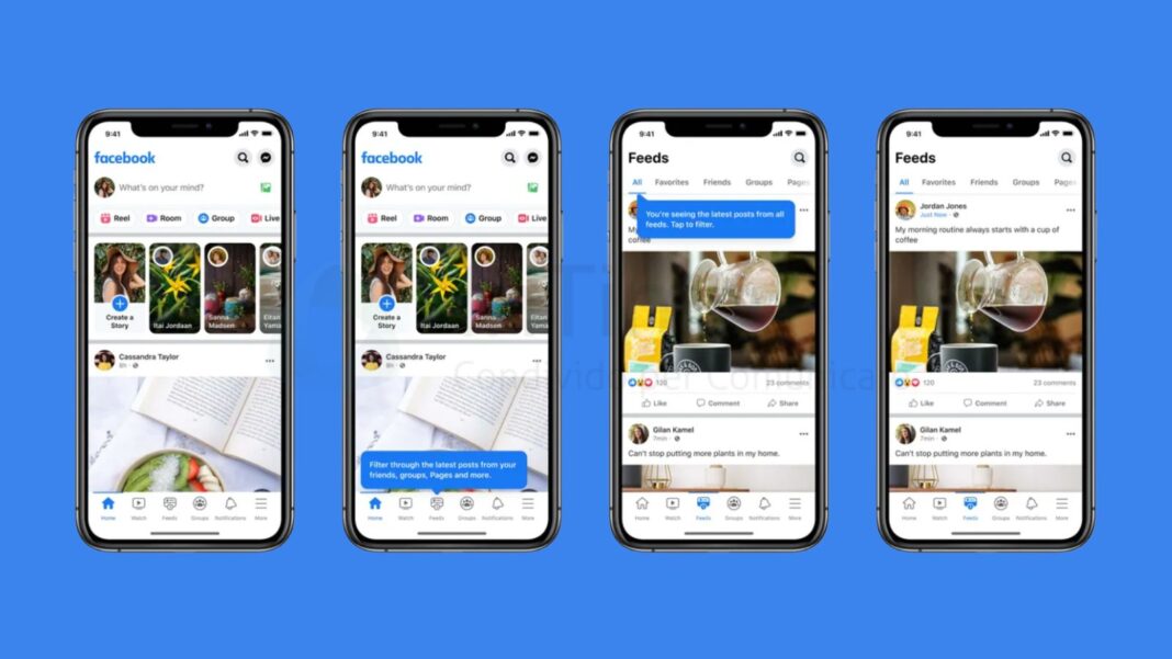Facebook rincorre TikTok e propone un nuovo design del feed