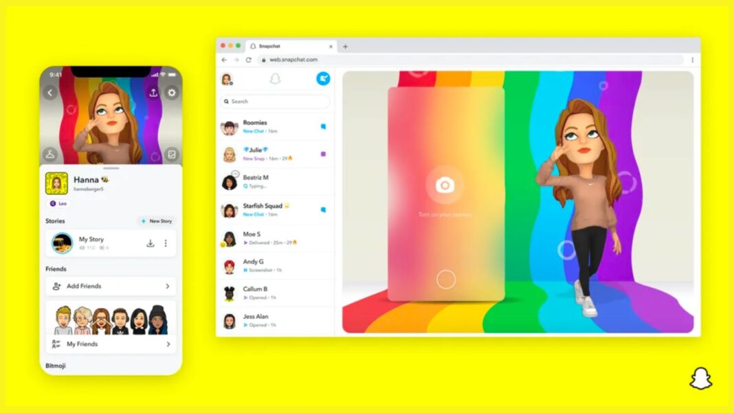 Anche Snapchat ha la sua versione web e desktop