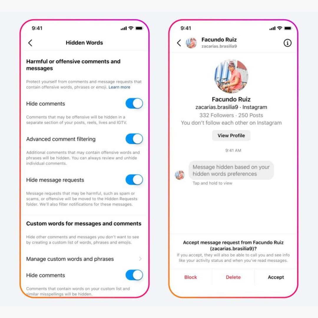 instagram protezione utenti 2022