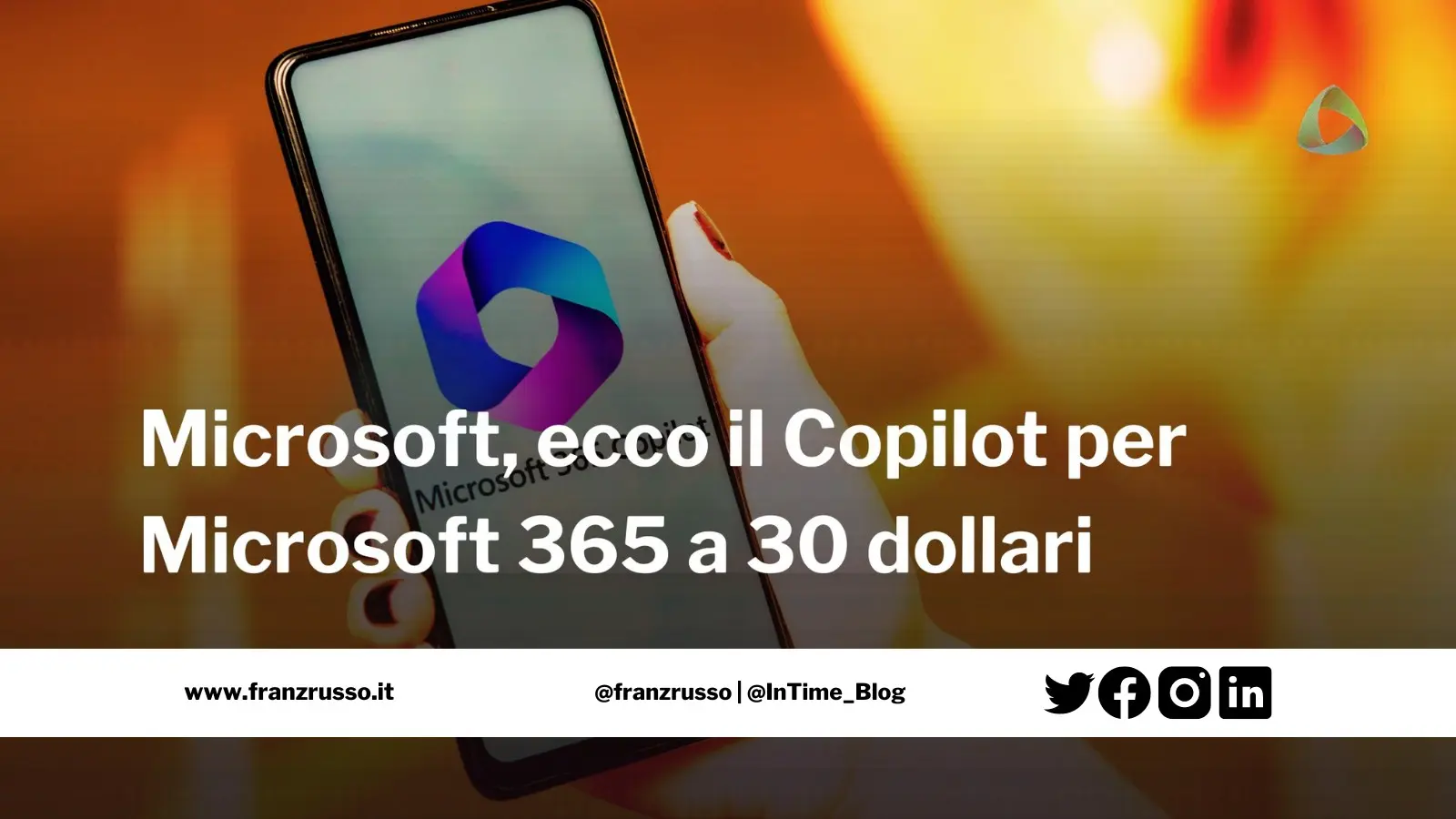 Microsoft Copilot Microsoft 365 AI 30 dollari franzrusso.it