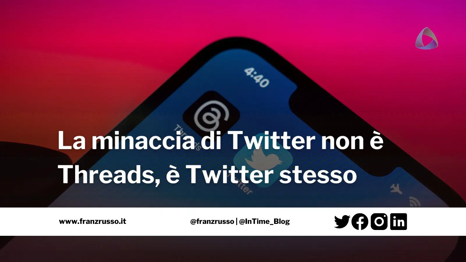 twitter minaccia threads 2023 franzrusso.it