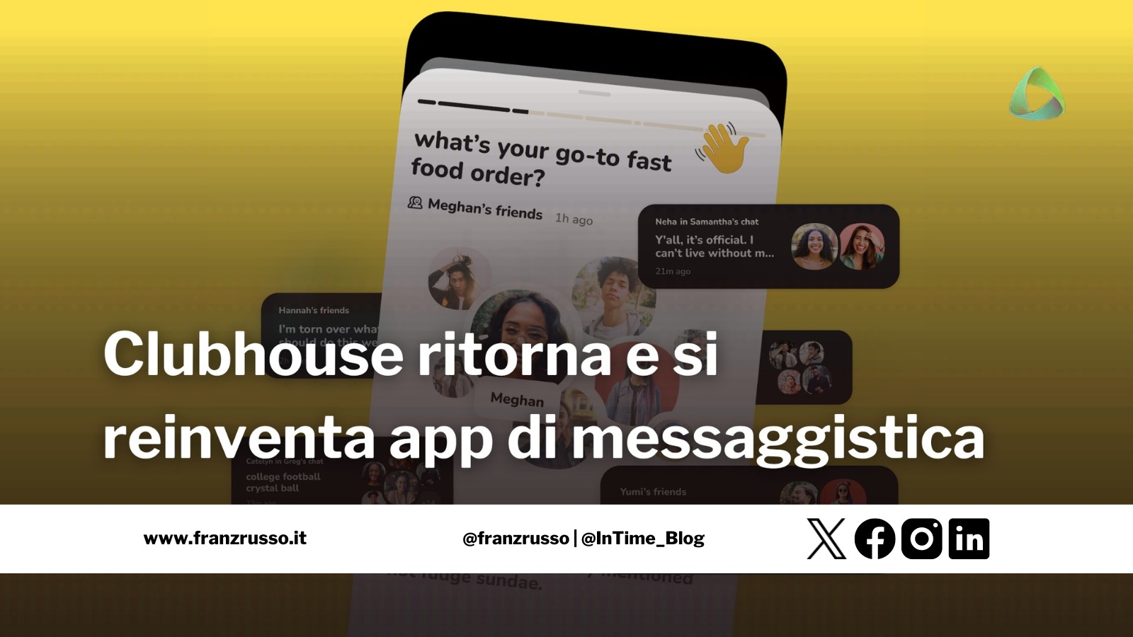 Clubhouse ritorna e si reinventa app di messaggistica
