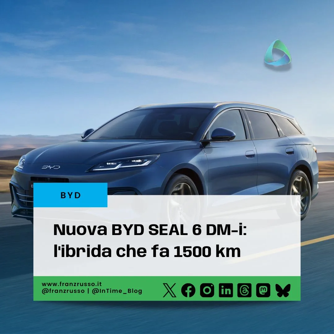 Nuova BYD SEAL 6 DM-i: l'ibrida che fa 1500 km
