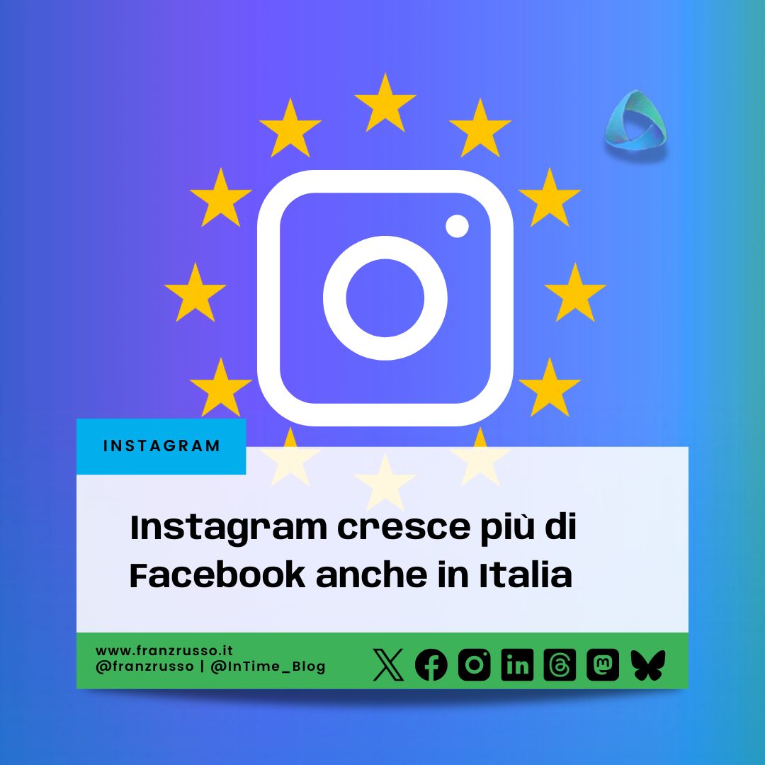 Instagram cresce più di Facebook anche in Italia