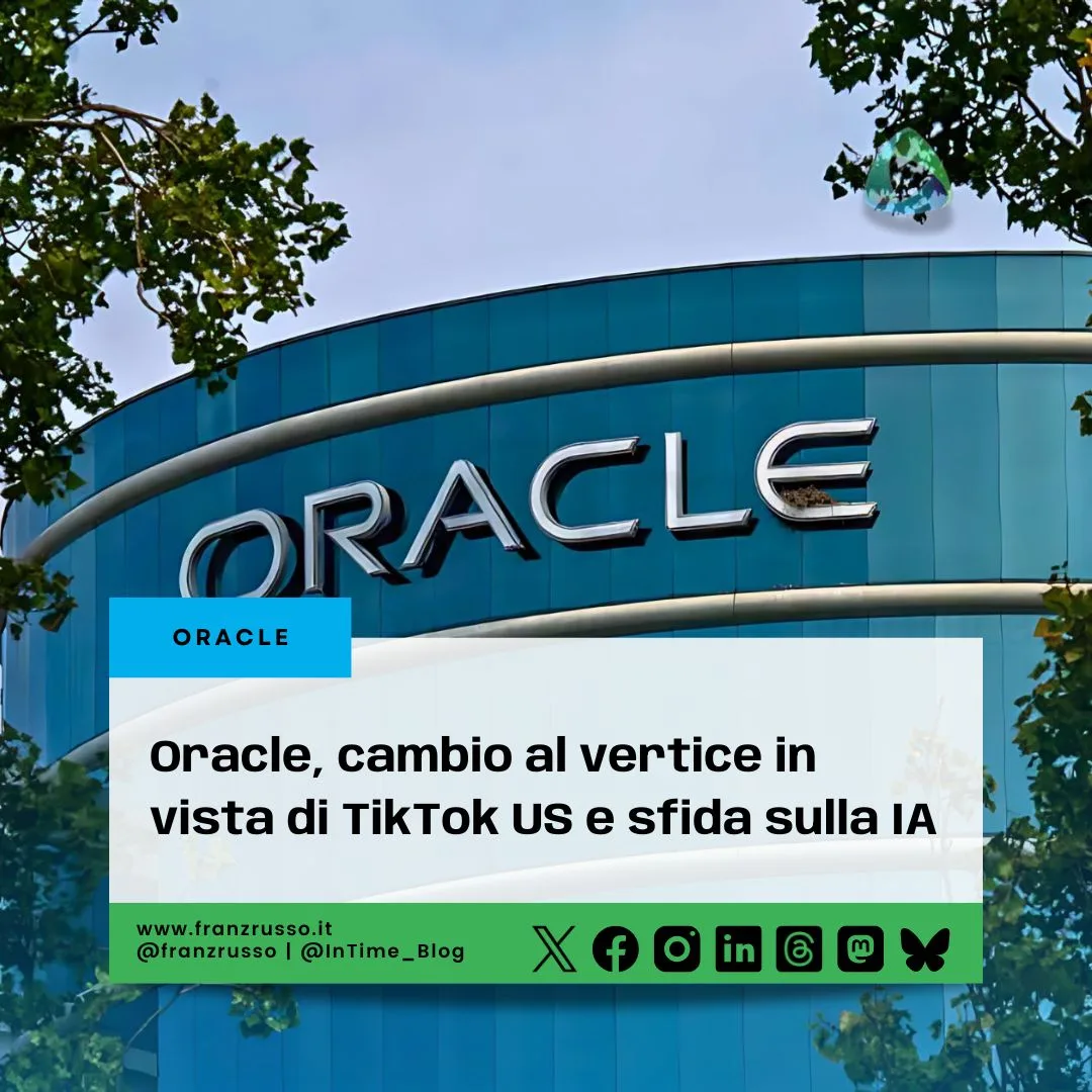 Oracle, cambio al vertice in vista di TikTok US e sfida sulla IA