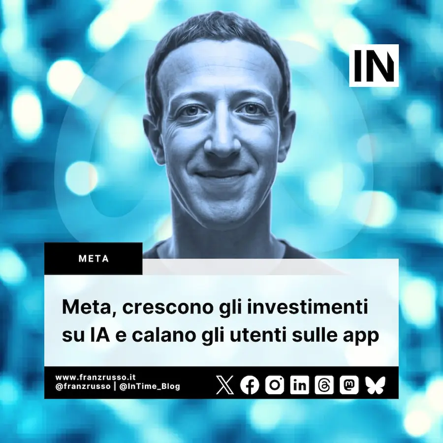 Meta, crescono gli investimenti su IA e calano gli utenti sulle app