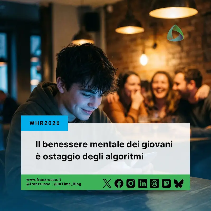 Il benessere mentale dei giovani è ostaggio degli algoritmi