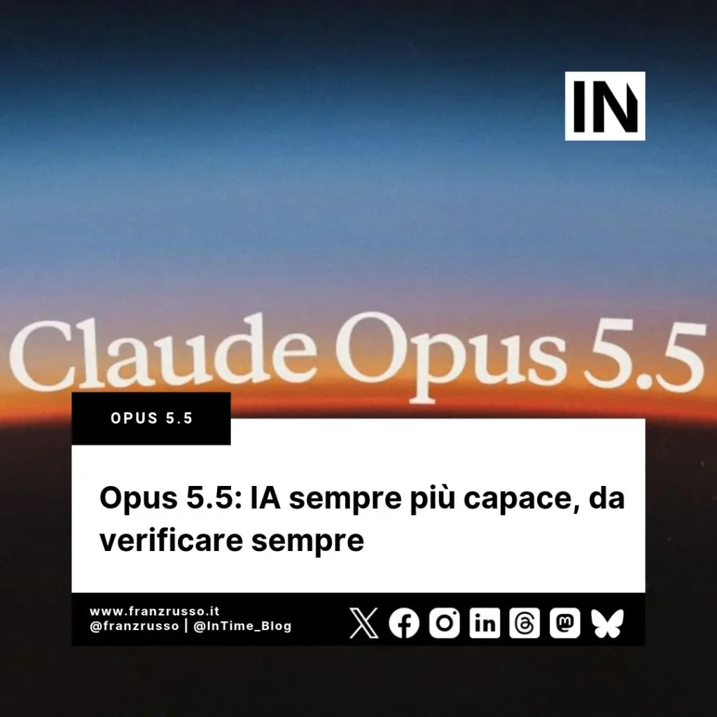 Opus 5.5: IA sempre più capace, da verificare sempre