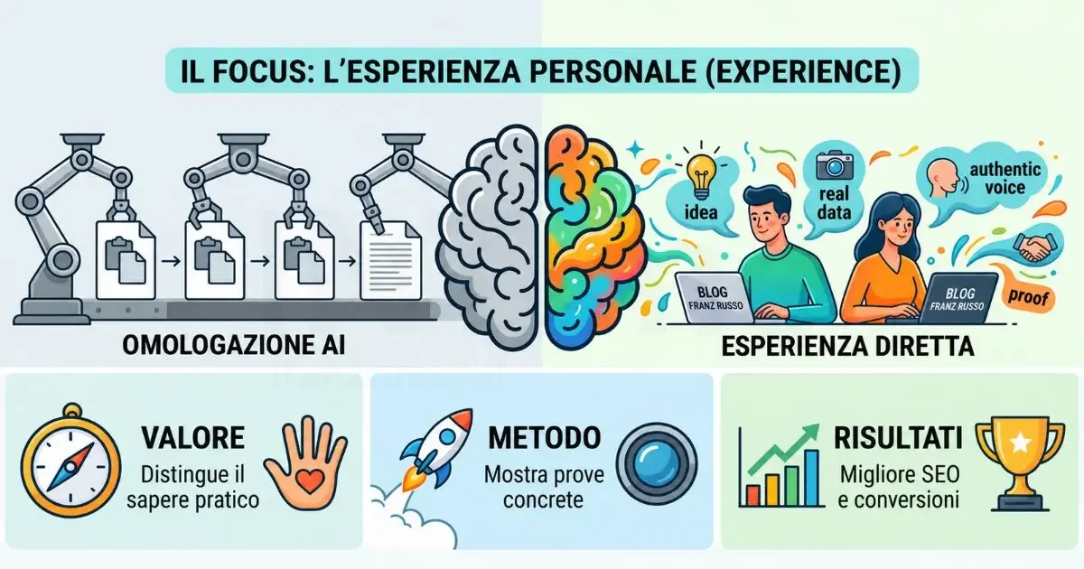 Il fattore EEAT: come l’esperienza personale salverà la scrittura web dall’omologazione